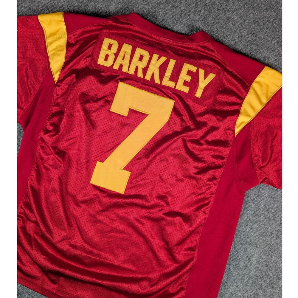 USC Trojans Nike Football Jersey Mens L/50 Red Matt Barkley #7 Stitched Mesh